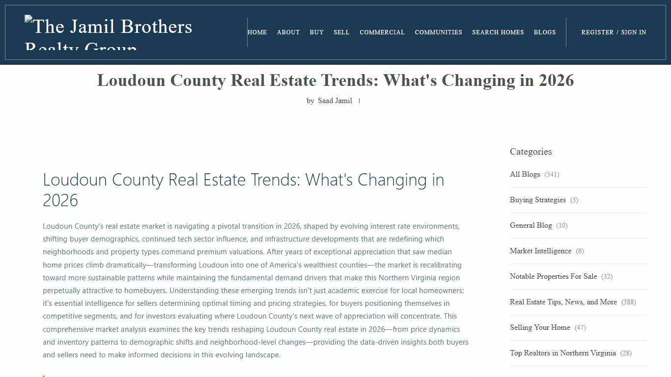 Loudoun County Real Estate Trends 2026: Market Analysis